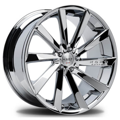 Szerokość 7-14J Chevrolet Tesla Ford Kute koła Multi Spokes Chromowanie