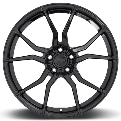 Niestandardowe wykończenia ISO 9001 Monoblokowe kute felgi Gloss Black