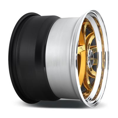 Wypukłe środkowe kute koła Rotiform Rotiform 917 Porsche 911 Gold Wheels