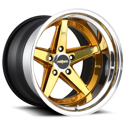 Wypukłe środkowe kute koła Rotiform Rotiform 917 Porsche 911 Gold Wheels
