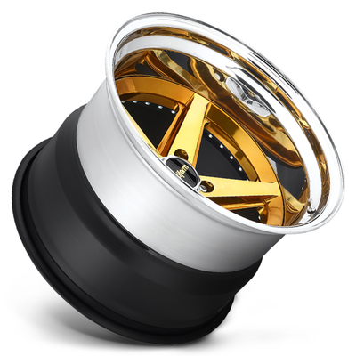 Wypukłe środkowe kute koła Rotiform Rotiform 917 Porsche 911 Gold Wheels